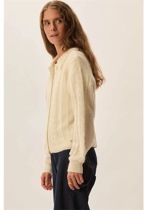 Des Petits Hauts Capucine Crème Super Kid Mohair and Baby Alpaca Cardigan Des Petits Hauts |  | 1H250037CREME
